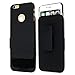 SMILES Sean Hard Protective Armor Carrying Case with Swivel Holster Belt Clip for Iphone 6 Plus 5.5 Inch + 1 Pcs S Stylus (Black)