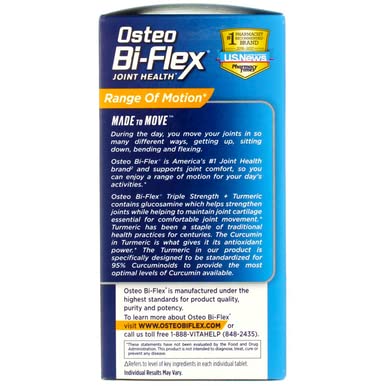 OSTEO BI-FLEX TRIPLE STRENGTH + TURMERIC, 80 COUNT (PACK OF 2)