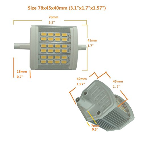 R7S LED Bulb 78mm 3.1" Dimmable 10W Warm Light 3000k AC 120V 1000LM Double Ended J LED Floodlight For 100W Halogen Replacement Lamp (3000k warm light)