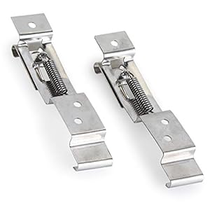 SANON 2 Stuks Trailer Nummerplaathouders Clips Nummerplaatbeugels Roestvrij Verend Staal Paar Tr112-Maat Plaat 11Cm…