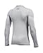 Under Armour Boys' ColdGear Compression Crew, True Gray Heather (025)/Black, Youth Medium