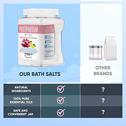 Postpartum Bath Salt 64 Ounces Epsom Salt with Natural Frankincense