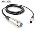 CablesOnline 6ft Mini-XLR Male to XLR Female Plug Pro Lapel Microphone Cable, (XM-206)