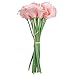 Luyue 20 Pcs Fake Calla Lily Artificial Flowers Bridal Wedding Bouquet Latex Real Touch Flower Home Kitchen Office Decor-Coral Pink