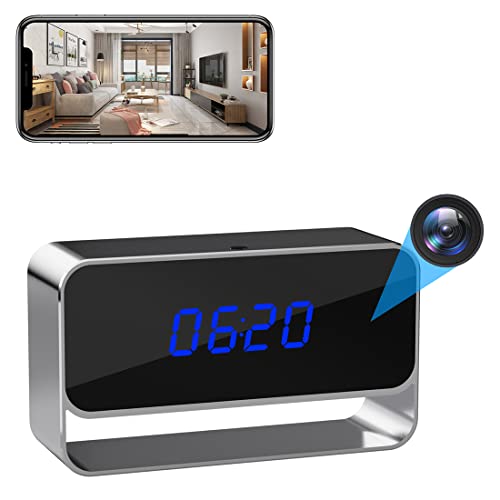 EYSOO Hidden Camera Clock, Real 1080P HD WiFi Wireless Spy Nanny Cam ...