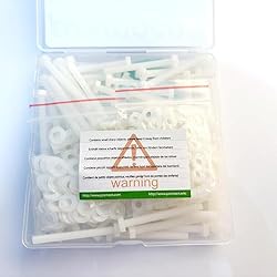 Pzsmocn 240 Pieces/80 Sets M4*40 mm Plastic White