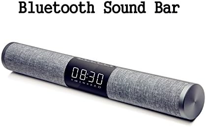Sound Bar Wired and Wireless Bluetooth Audio (18-Inch Speaker,2 x Bass Boost,20W Stereo Sound Bar Speaker Home Bass Hi Fi Music Speaker,Dual Connection)for iPhone iPad Smartphone Tablets TV PC (Gray)