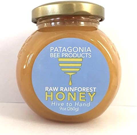 Patagonia Bee Products 100% Raw Rainforest Honey | Honey from the Patagonian Rainforest in Chile 9oz/260g