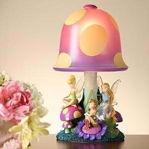 Disney Tinkerbell Tinker Bell Fairies Mushroom Lamp Light