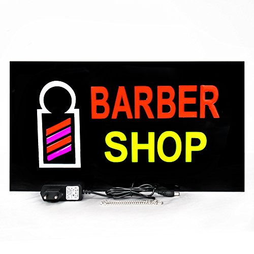 Placa De Led Barber Shop Letreiro Sinalização Barbearia Neon