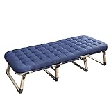 ROBDAE Folding Camping Bed Portable Camping Cot Folding Bed Office Nap Bed with Plush Pad for Indoor Office Balcony Patio Garden Beach Outdoor Camping Bed