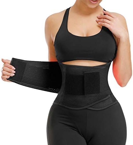 Cocosmart Waist Cincher Trimmer Sweat Belt Waist Trainer For Weight Loss Waist Trainer Belt For Women Waist Cincher Trimmer Slimming Body Shaper Belt Sport Girdle Belt Black Small Home