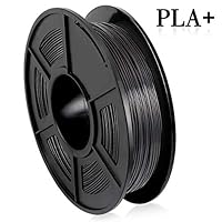 3D Printer Filament PLA+, 1.75mm PLA+ Filament 0.5kg Spool, Dimensional Accuracy +/- 0.02mm, Enotepad PLA Filament for Most 3D Printer, Black