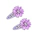 Prohouse 20 Pieces (10 Pairs) Boutique Baby Hair Flowers Snap Clips Wrapped Fabric Ribbon Berrettes Hair Pins For Toddler Girls Teens