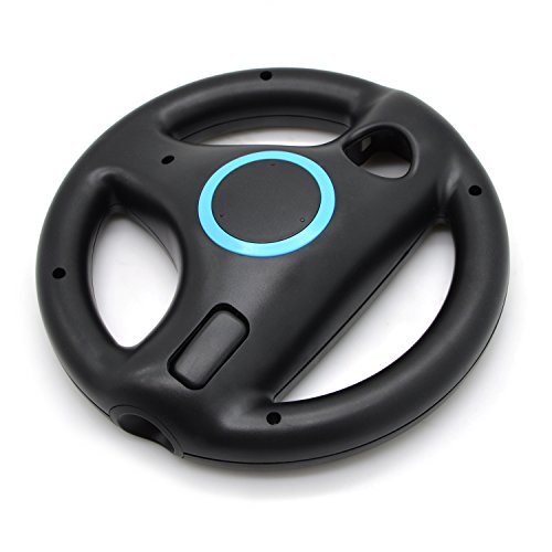AZFUNN Mario Kart Steering Wheels,White Black Racing Wheel with Wheel