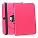 Fosmon GYRE Series 360 Degree Rotating Leather Case with Multi Angle Stand + Sleep/Wake Function for Google Nexus 10 Tablet (Pink)