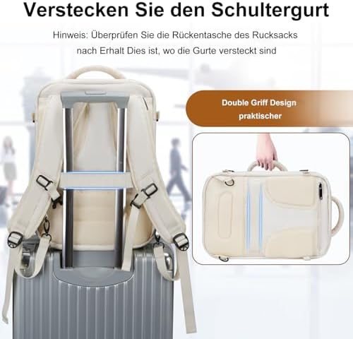 Ryanair Handgepäck 40x30x20 Rucksack Damen, Reiserucksack Damen