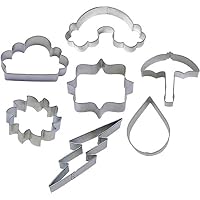 7 Piece Weather Cookie Cutter Set Rainbow Sun Rain Drop Cloud Umbrella #KD-97