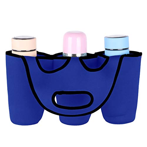image for Freebily Neoprene Insulated Bottle Cup Holder Carrier Tote Bag for Car