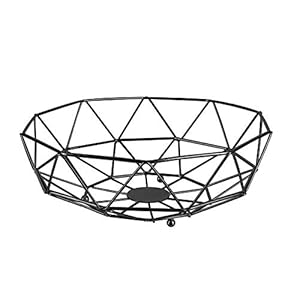 THE HOME DECO FACTORY ka2478 cesto con Cable, Metal, Zwart, Zwart