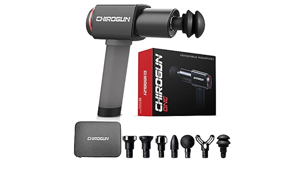 ChiroGun® Pistolet do masażu ONE z 7 końcówkami i torbą, 6 ...