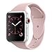 Vati Band for Apple Watch Series 3 Bands, Soft Silicone Replacement Sports Band for iWatch 38mm Apple Watch 2017 Series 3/2/1 All Models (S/M, Pink Sand)