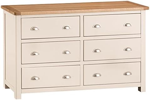 Portland Cream Painted Oak 6 Drawer Chest Amazon Co Uk Kitchen