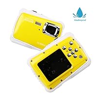 Smyidel Waterproof Mini Kid Camera High Definition 12MP HD 3M Underwater Swimming Digital Camera Camcorder 2.0 Inch LCD Display (Yellow)