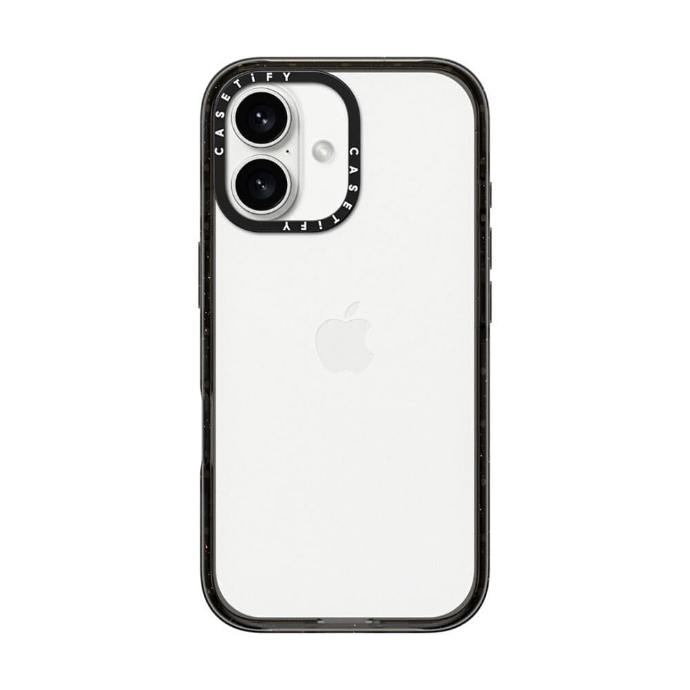 CASETiFY Impact iPhone 16 Case [Slim / 8.2ft. 4X Military Grade Drop Protection/Wireless Charging Compatible] - Clear Black