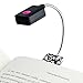 WITHit French Bull Clip On Book Light – Black/White – Square LED Reading Light for Books and eBooks, Reduced Glare, Portable and Lightweight, Cute Bookmark Light for Kids & Adults, Batteries Included