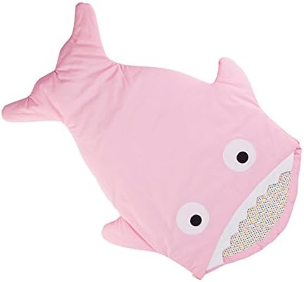 Dorapocket Baby Cartoon Shark Bites Cotton Bunting Sleeping Bag Infant Sacks Swaddling Blanket Foot-binding Quilt,Pink