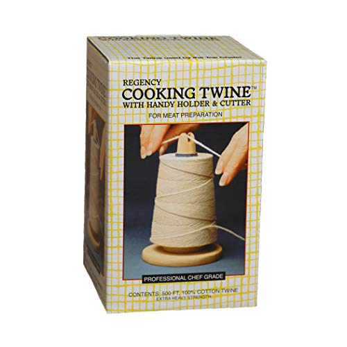 Regency Wraps Cooking Butcher's Twine 500 ft Cone on Handy Dispenser with Cutter for Meat Prep