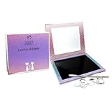 Adept Cosmetics Love For All Palette Bundle Large Magnetic Empty Makeup Palette with Mirror, Depotting Tool and 20 Metal Stickers for Depotted Eyeshadow, Blush, Pressed Powders, Highlighters and More