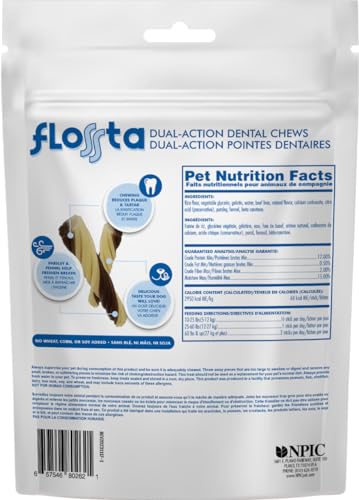 N-BONE FLOSSTA DUAL ACTION DENTAL CHEWS BEEF LIVER FLAVOR, 6.4-OZ BAG