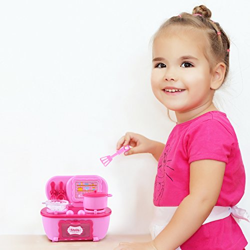 image for FUN LITTLE TOYS Toy Kitchen Appliances for Girls, Stovetop, Pan, Play 