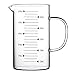 Lautechco High Borosilicate Food Grade Glass Measuring Cup Pot Kettle (500ml)