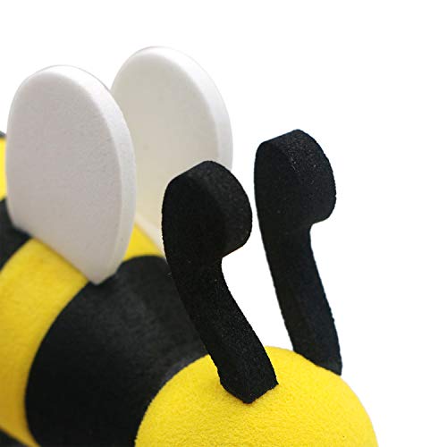 HUELE 2 Pcs Cute Cartoon Bee Automobile Car Antenna Topper Eva Decorative Foam Topper Balls - Thumbnail 2