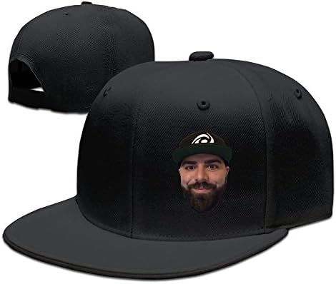 AAWODE Unisex YouTube KeemStar Plain Adjustable Snapback Hats Caps Black