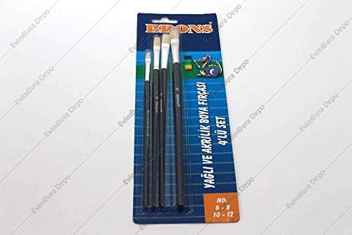 4 Lu Yagli Boya Fircasi Seti 6 8 10 12 Numara Br 522 Amazon Com Tr