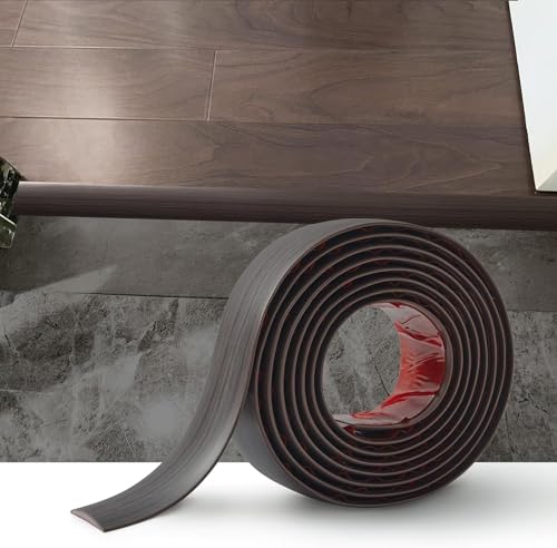 20M Flacher Bodenübergangsleiste Selbstklebender Übergangprofil Türschwellen-Übergangsvinyl Laminat-Bodenbelagsleisten Bodentrennstreifen Fußböden Abd