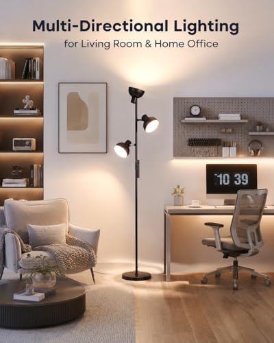 Stehlampe Wohnzimmer 36W 2800LM Stehlampe LED Dimmbar mit Fernbedienung & Berührung 2700K-6500K, 3-Licht Leselampe Moderne Stehleuchte
