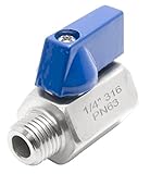 HOMPAT NPT Stainless Steel 316 Mini Ball Valve Male to Female (1/4