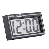 quysvnvqt Digital Clock LCD Screen Table Auto Car Dashboard Desk Date Time Calendar Small Clock