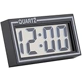 Braceus Digital LCD Screen Table Auto Car Dashboard Desk Date Time Calendar Small Clock for Car Dashboard Home Desk Office