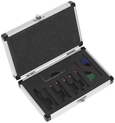 Sealey Sm3025Cs6 Indexable 10Mm Lathe Turning Tool Set 7Pc, Black - Image 3