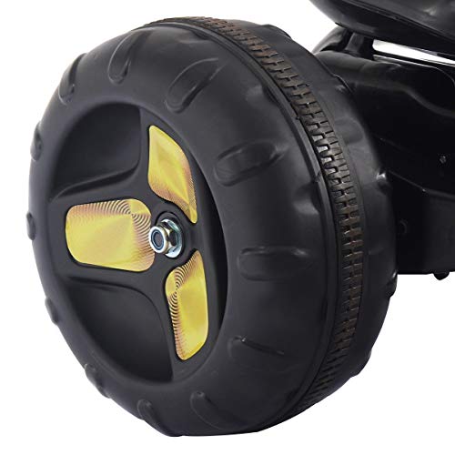 Push & Pedal Riding Vehicle, Go Kart Kids Ride on Bike, Black