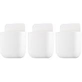 kulusion 3 Pcs Remote Control Holder, Wall Mount Pen Holder Hole-Free Self Adhesive Phone Charging Organizer Pencil Storage Containers for Home Office School Supply Orgaizer (White