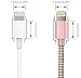 Lightning Cable OTISA 3Pack 5Ft Nylon Braided iPhone Cable with Ultra-compact Connector Charging Cord Charger for iPhone 7/7 Plus/6s/6s Plus/6/6 Plus/5s/55se, iPad,iPod Compatible with iOS10(Pink)