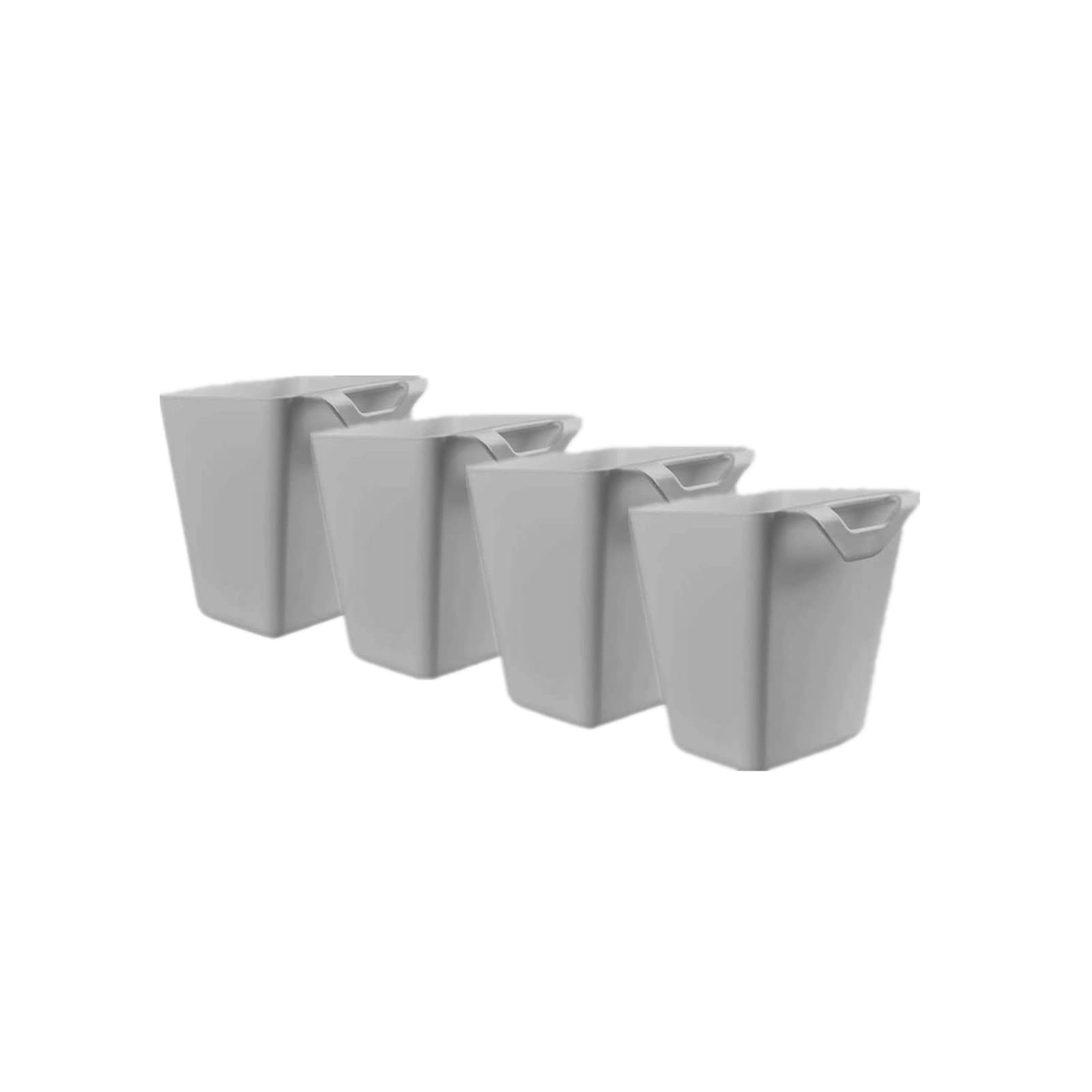 Rikyo 4 Pack Grey Hanging Cup Holders, Plastic, 12x9x6 cm, Hang Storage Organizer for Office, Classroom, Kitchen