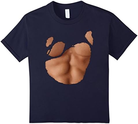 Kids Muscles Abs T-Shirt (Medium Skin Color) 6 Navy